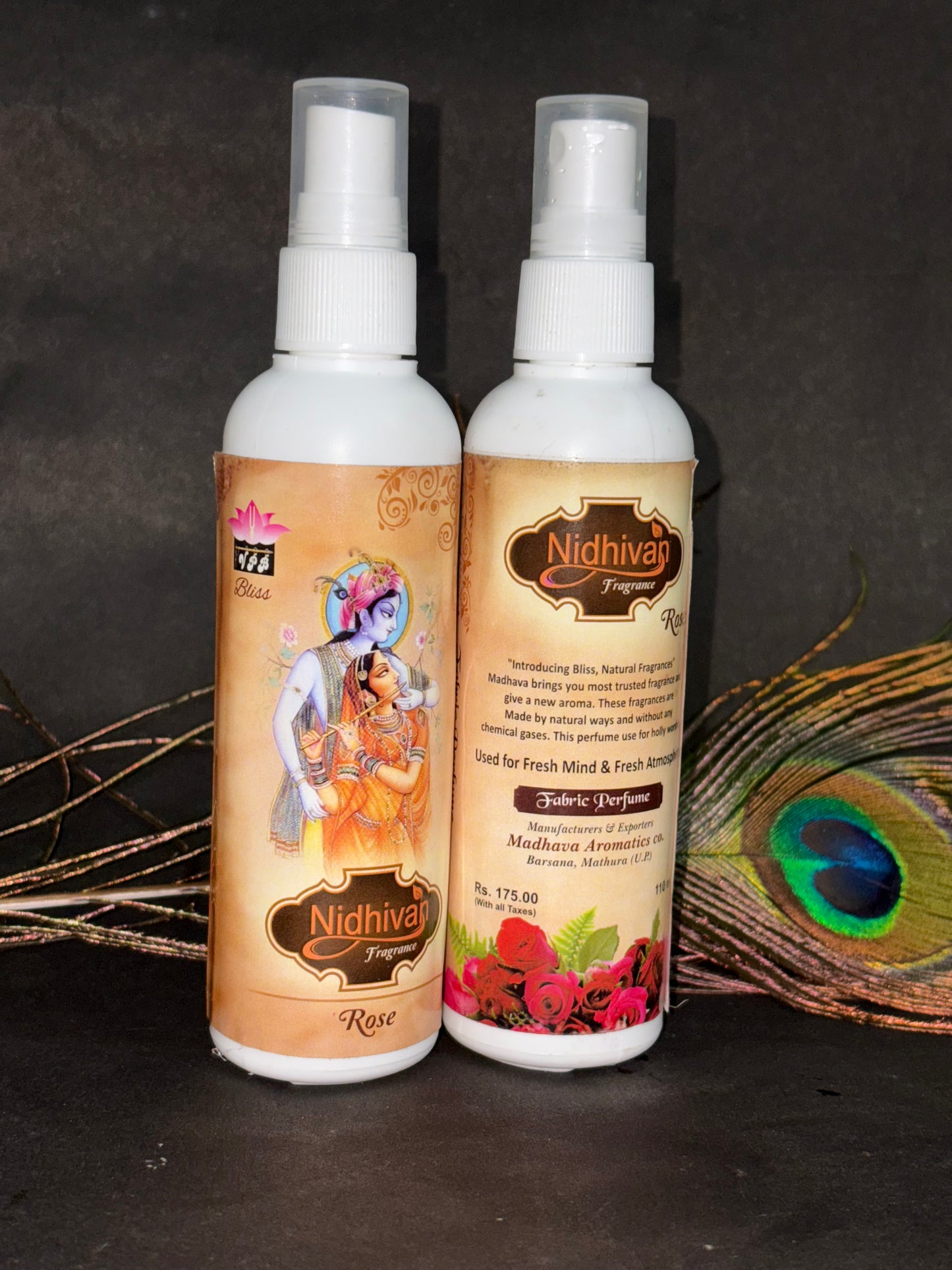 Nidhivan fragrance fabric perfume spray - Rose - pack of 2