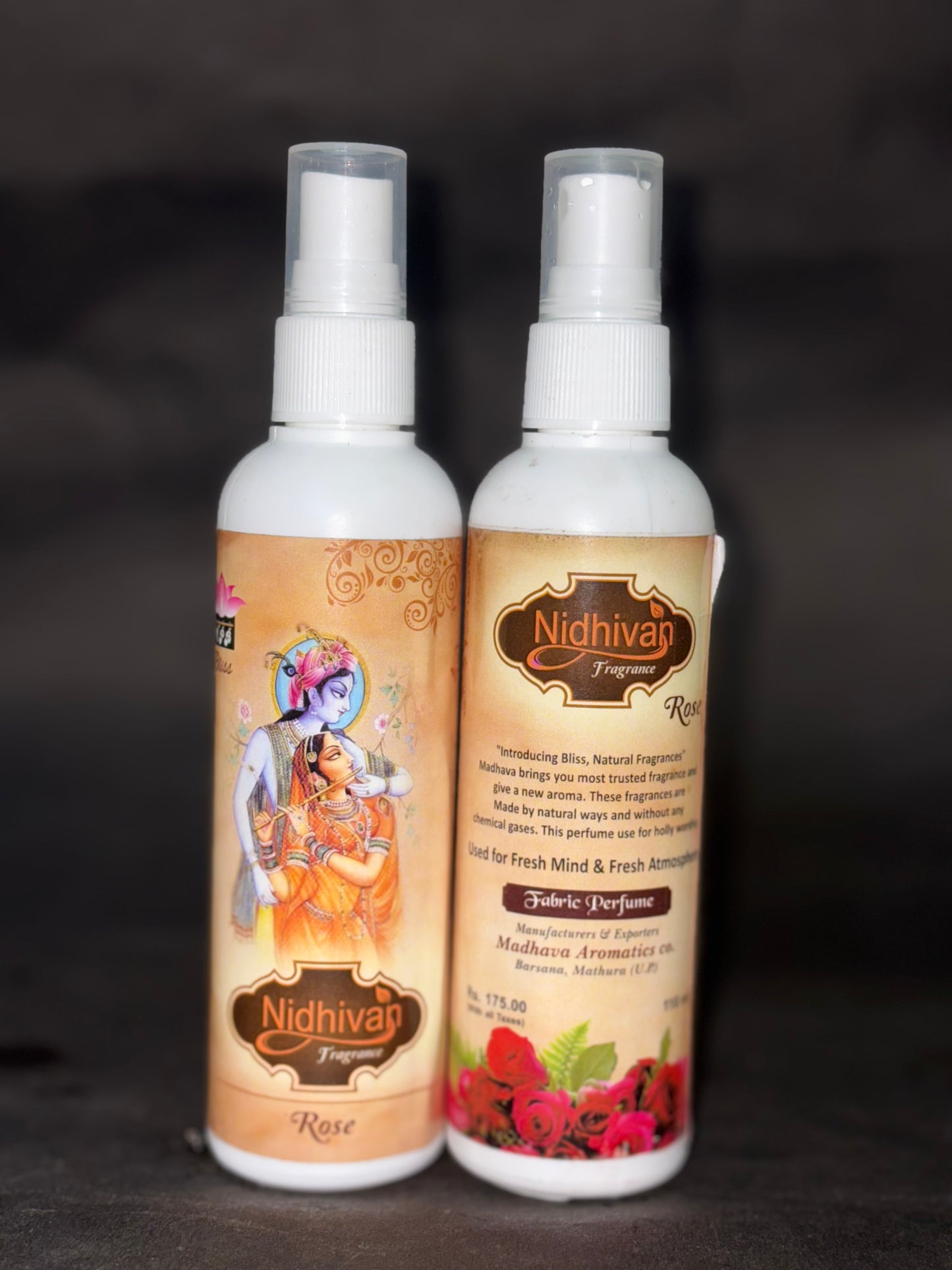 Nidhivan fragrance fabric perfume spray - Rose - pack of 2