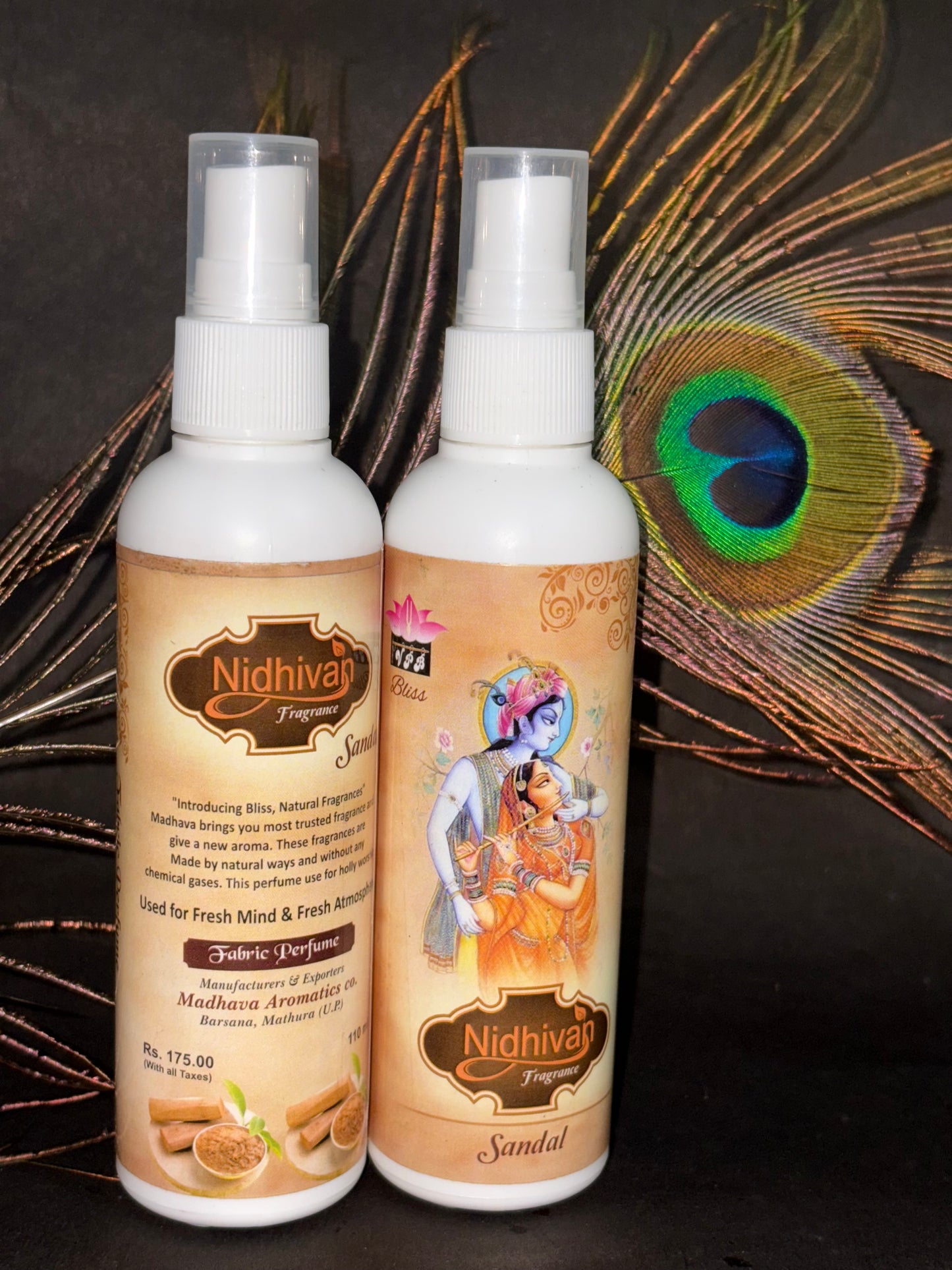 Nidhivan fragrance fabric perfume spray - SANDAL - pack of 2
