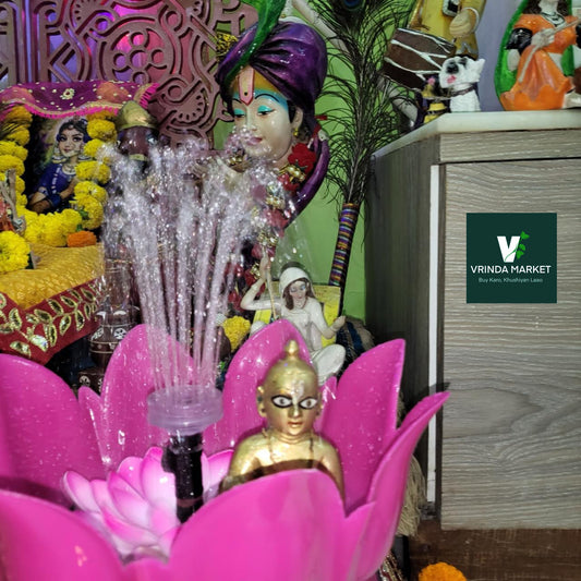 Lotus Water Fountain for Laddu Gopal
